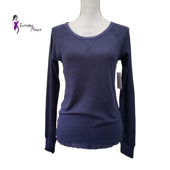 BP Navy Blue Waffle Knit Pullover Sweater Size S - Picture 1 of 8